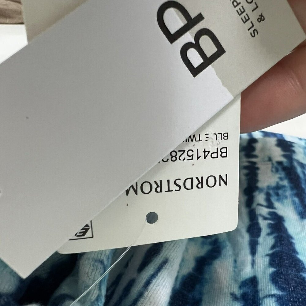 NWT NORDSTROM BP. Blue Tie Dye High-Low Tunic Sweatshirt MEDIUM Indigo blue - Picture 9 of 12